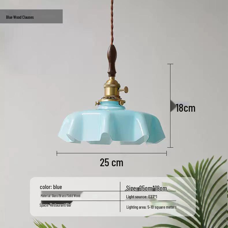 Wabi-Sabi French Retro Cream Glass Chandelier for Aisle, Entrance, Bedside, Bar, Island, Dining Room