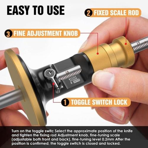 Buerjia Wheel Marker Gauge, Woodworking Dovetail Scribing Gauge, Scriber Marker Tool, Essential Tool for Woodworking Projects