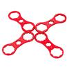 Aluminum Alloy Bicycles Fork Cap Wrenches with Two End Openings and Toothed Center Opening for Suspension Fork Maintenance