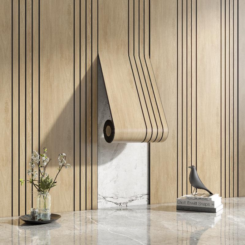 3D Embossed Wood Grain Wall Sticker: Waterproof TV Background Decor Panel