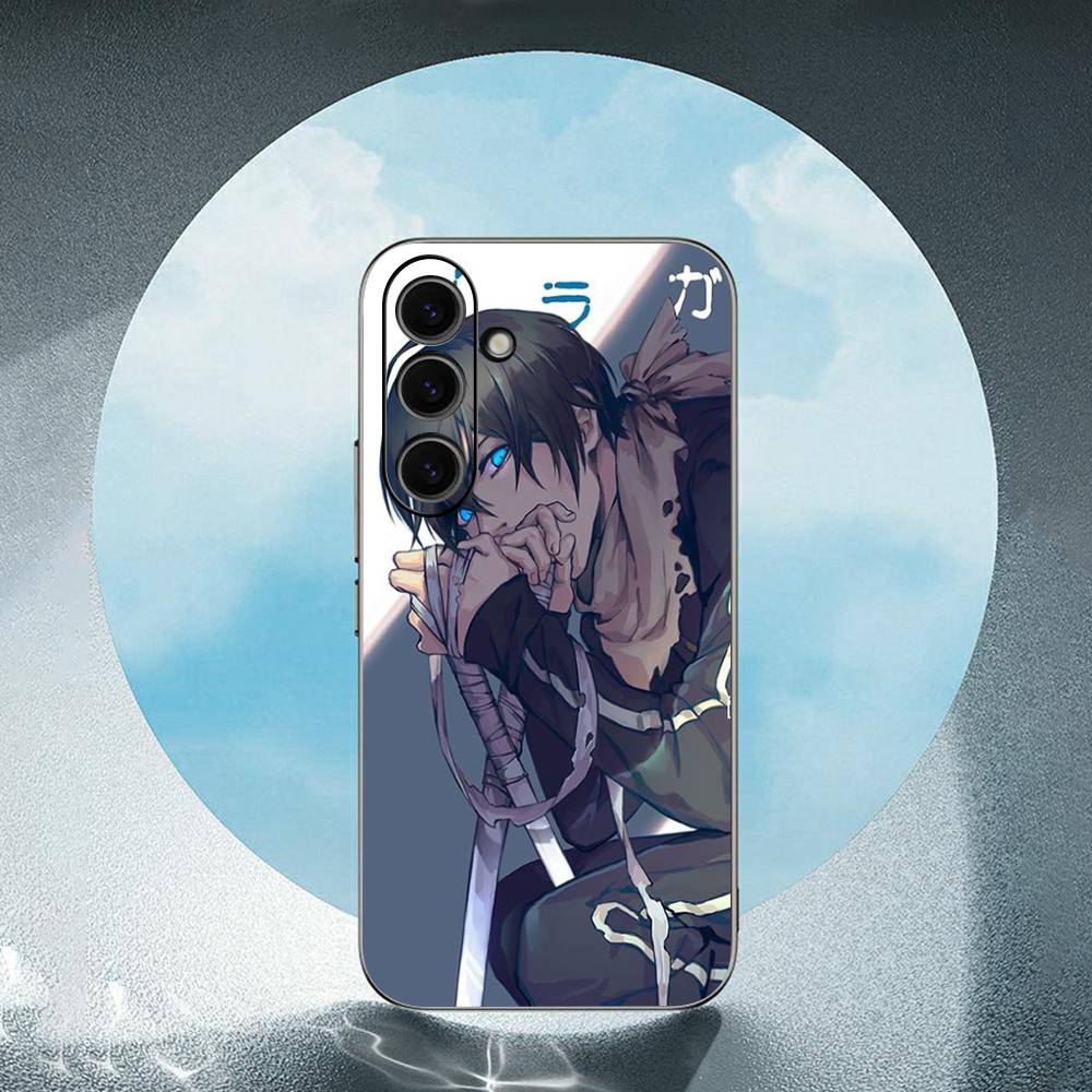 Japanese Yato Noragami Anime Art Luxury Black Phone Case For Samsung Galaxy S23 S24 S25 Ultra S22 Plus S21