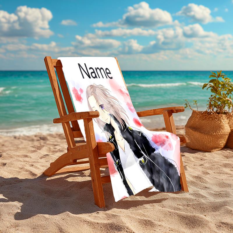 Personalized customized proof beach towel with Tokyo Revengers pattern - soft, absorbent,quick-drying,perfect swimming,camping&bathing