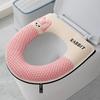 Washable Waterproof Toilet Seat Cover With Zipper Thick Winter Padding Universal Fit Home Bathroom