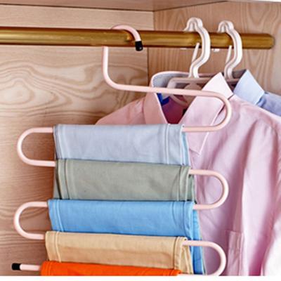 Stainless Steel Pants Rack Hanger Non-slip S-shaped Multi-purpose Clothes Storage Rack Saves Space  Clothes Hanger Stand
