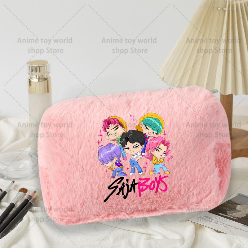 Kpop Demon Hunter Girls Women Plushes Cosmetic Bag New Makeup Bags Ladies Travel Organization Pouch Pink Pencil Case Gift