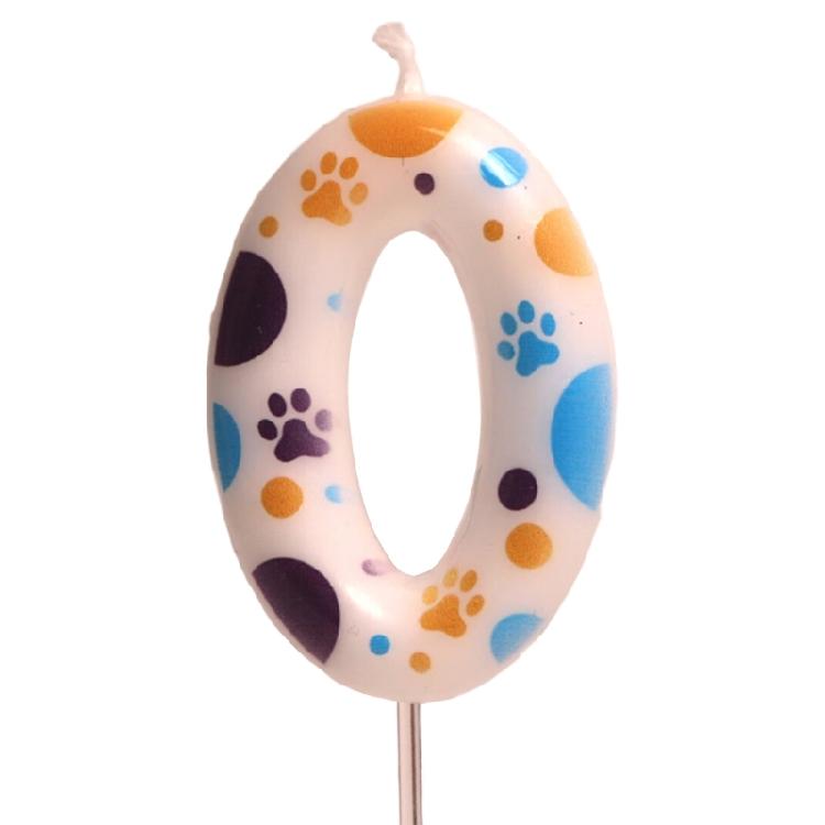 Hundtassar Tema Födelsedagsljus Siffra 0 till 9 Tassar Tårtdekorationer Tassavtryck Födelsedagskalasartiklar