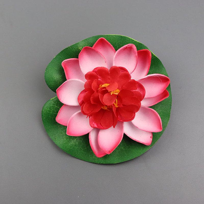 10cm Double-Layer Lotus with Half Petals for Buddha Fish Tank Decoration