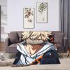 Katsuki Bakugo Anime  Blanket  Warm Soft Funny Plush Bedding Throws For Home Decor Travel Office Flannel Bedspread Bed Cover