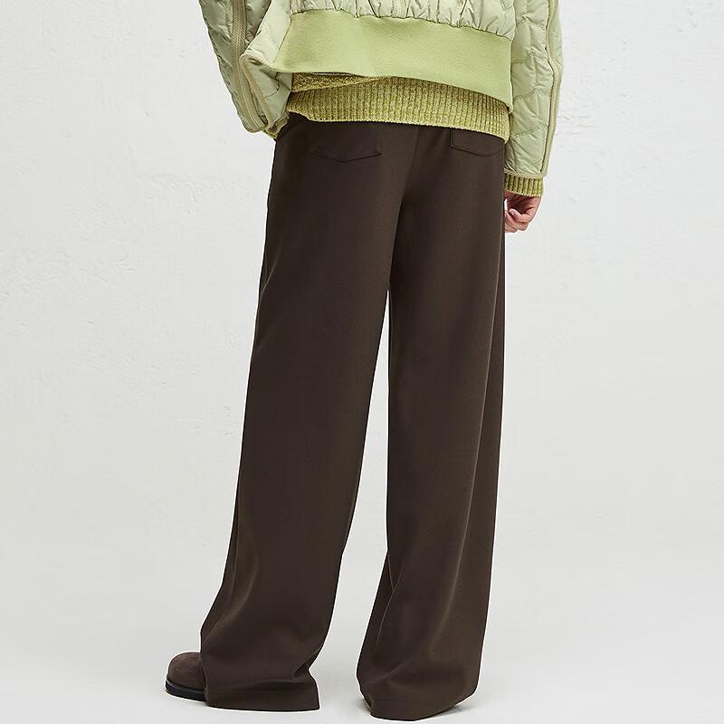 broadcast Drape Straight High-Waist Casual Long Pants