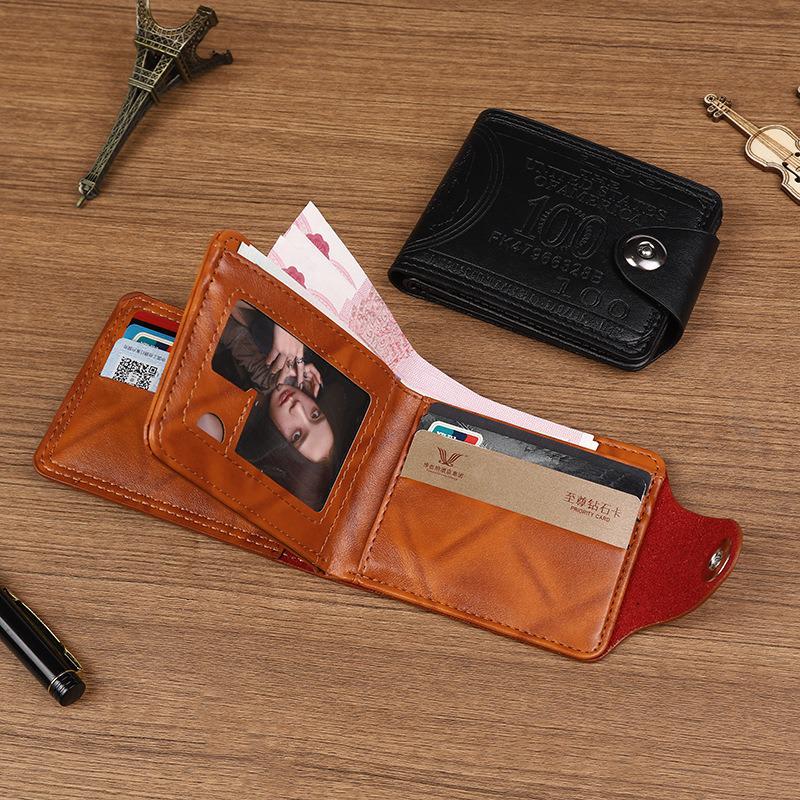Ultra-light Retro US Dollar Pattern Men's PU Card Holder Wallet