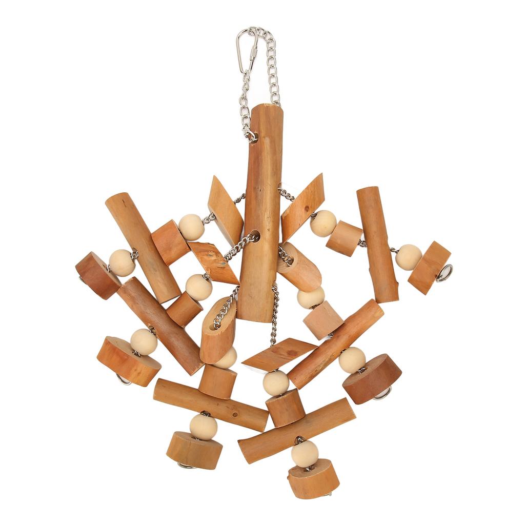 Bird Chewing Toys Fun Interactive Wood Blocks Parrot Bird Chewing Toys for Parakeet Cockatiel Conure Cockatoo