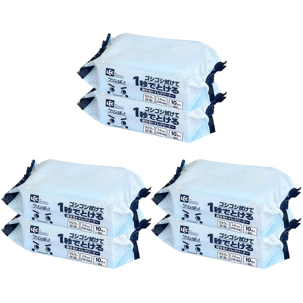 Compatible with flushable toilet large size 40 perforations x 3 patented Airlaid wipes clean and dissolves in 1 second Gekioki-kun Krinpa!