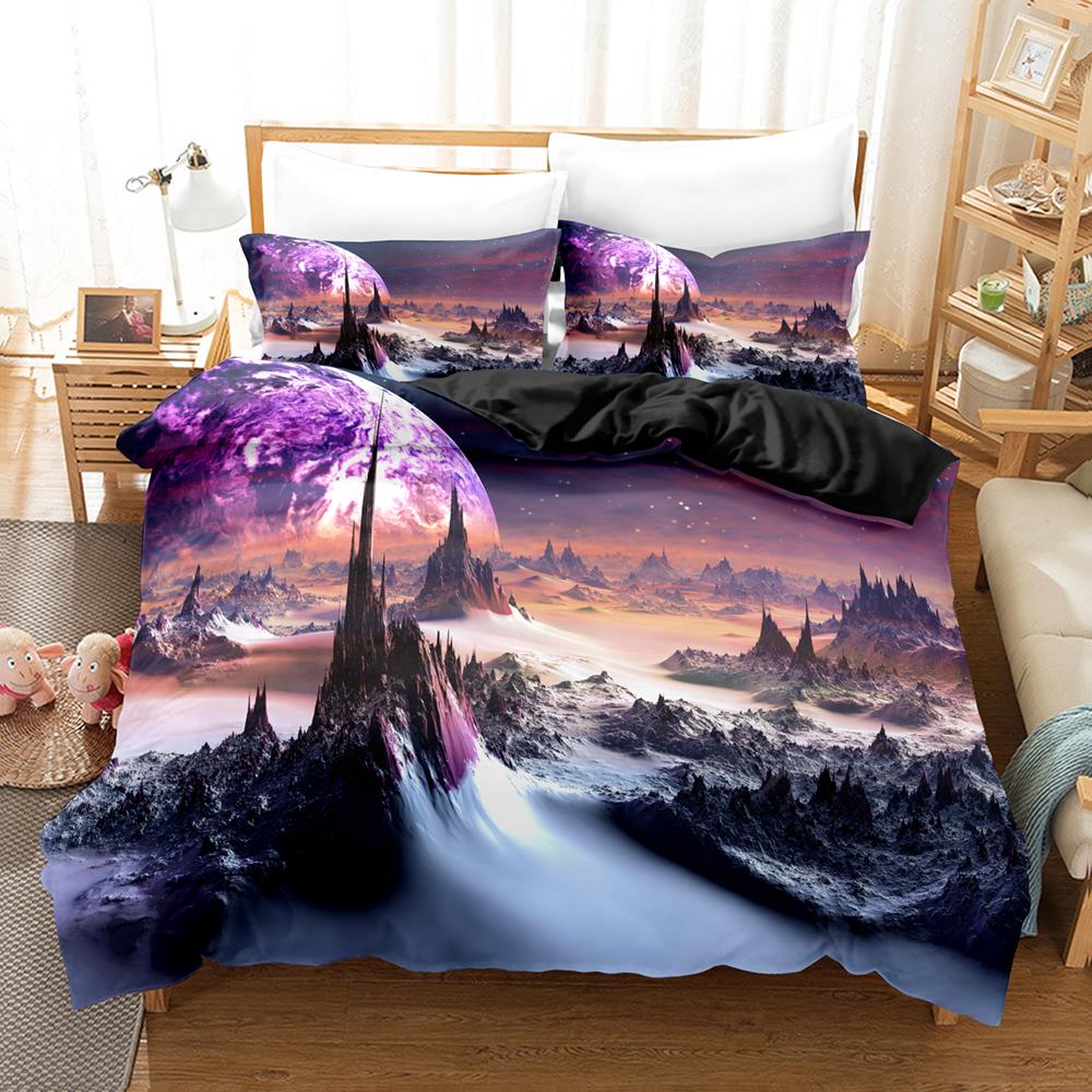 3D Planet Bedding Sets Duvet Cover Set With Pillowcase Twin Full Queen King Bedclothes Bed Linen