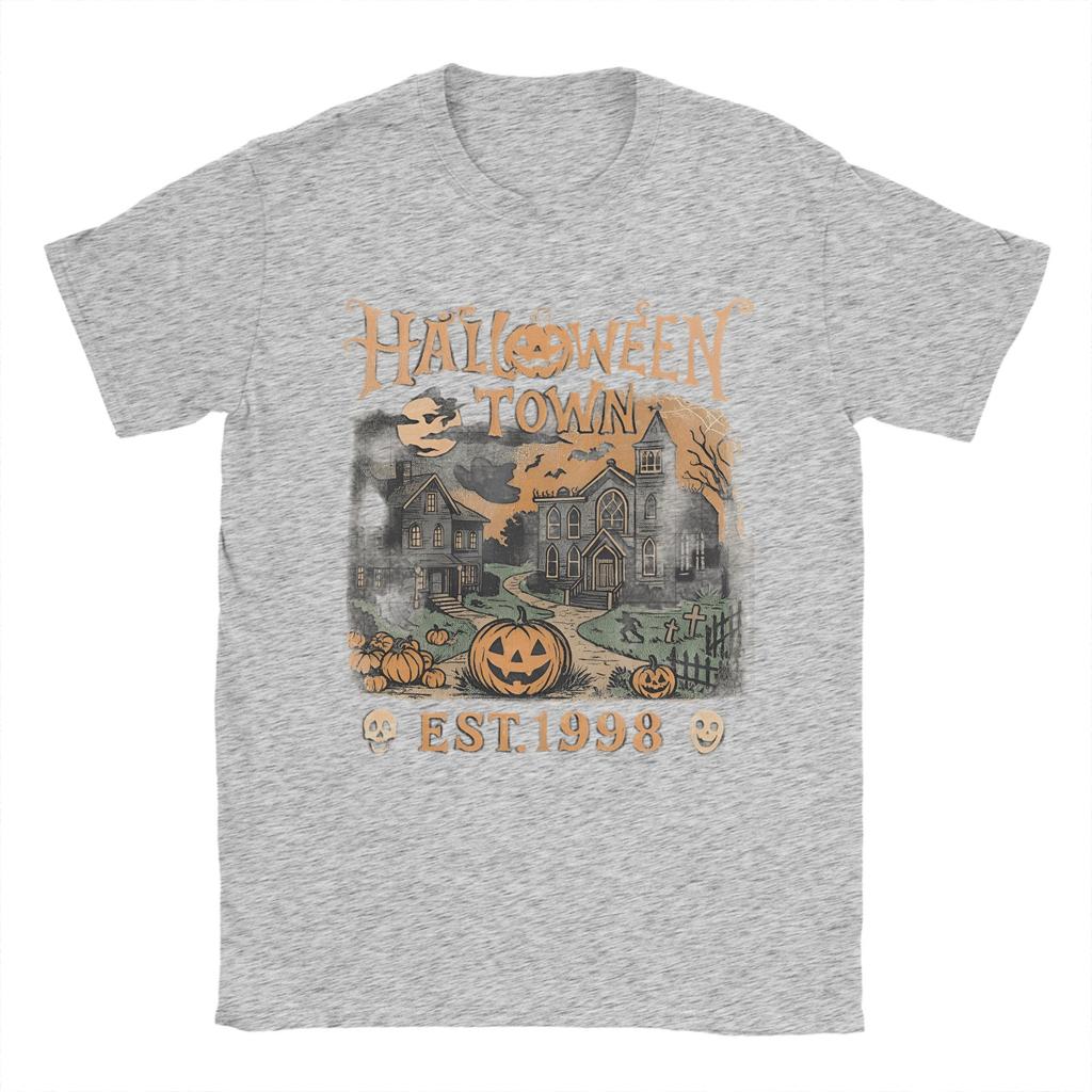 Men T-Shirts Halloween Creative Pure Cotton Tee Shirt Short Sleeve  T Shirt Round Neck Clothing Printed