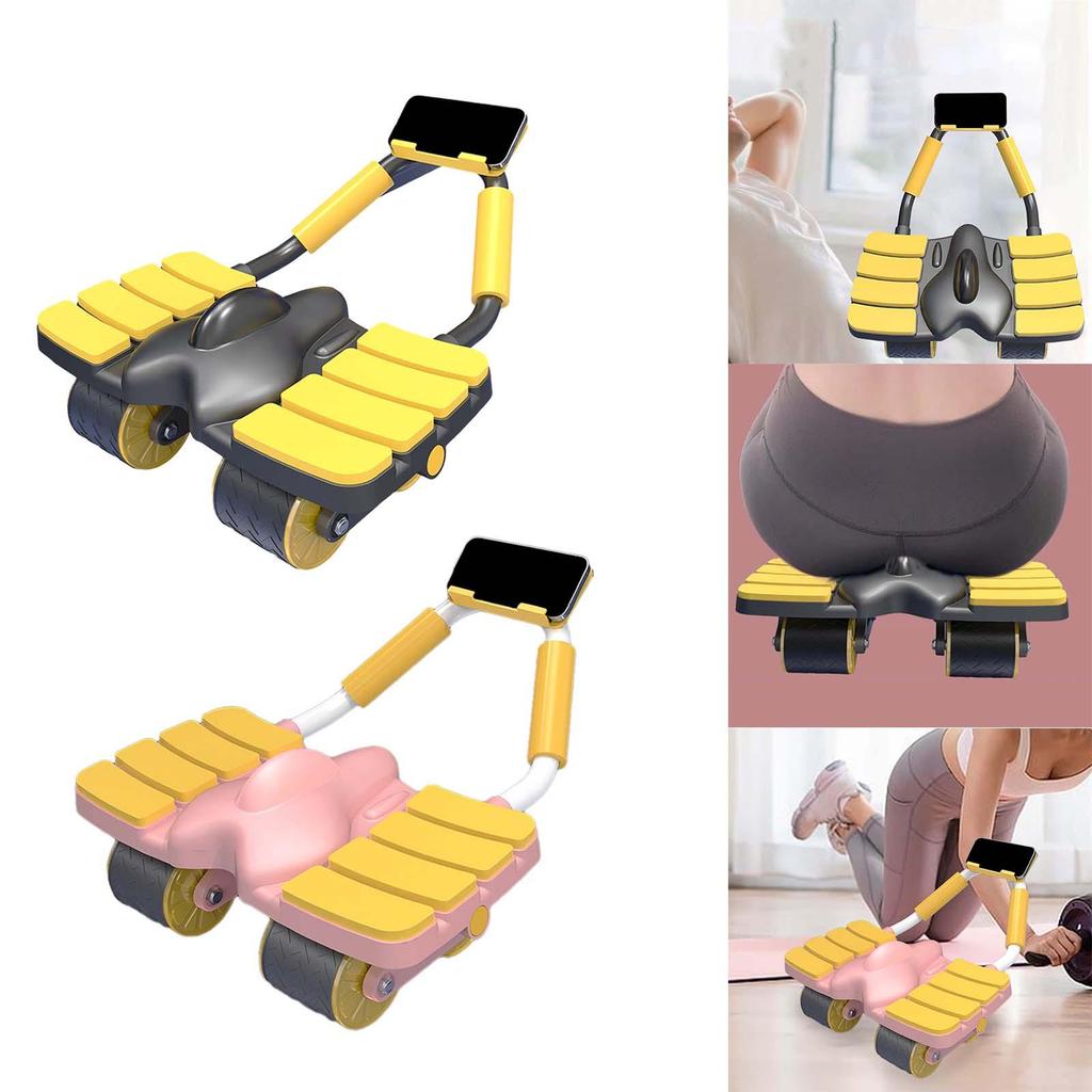 Abdominal Wheel Body Building Ab Machine Beginners Nonslip Strength Training Black