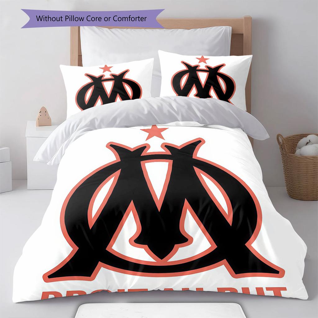 OM logo Bedding Quilt Set Quilt Cover Pillowcase Home Decoration Birthday Gift (1 * duvet cover + 2 * pillowcase, without core)