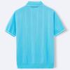 Herren Kurzarmhemden Atmungsaktive Button-Down Poloshirt Tops Strandurlaub Leichtgewicht Golf Hemden mit Kragen Sommer Freizeit Strickhemden für Herren
