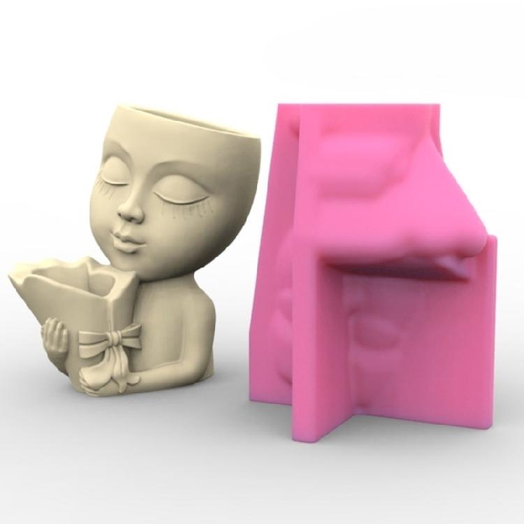 Vase Moulds Human Shape Silicone Material for Making Concrete Resin Flowerpot