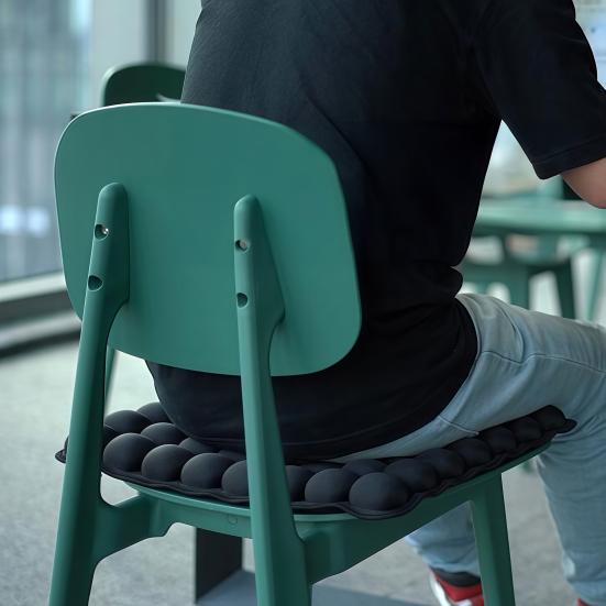 Aufblasbares Luftkissen für Bürostuhl Tragbares TPU-Sitzkissen mit eingebauter Pumpe Faltbare Hüftstütze