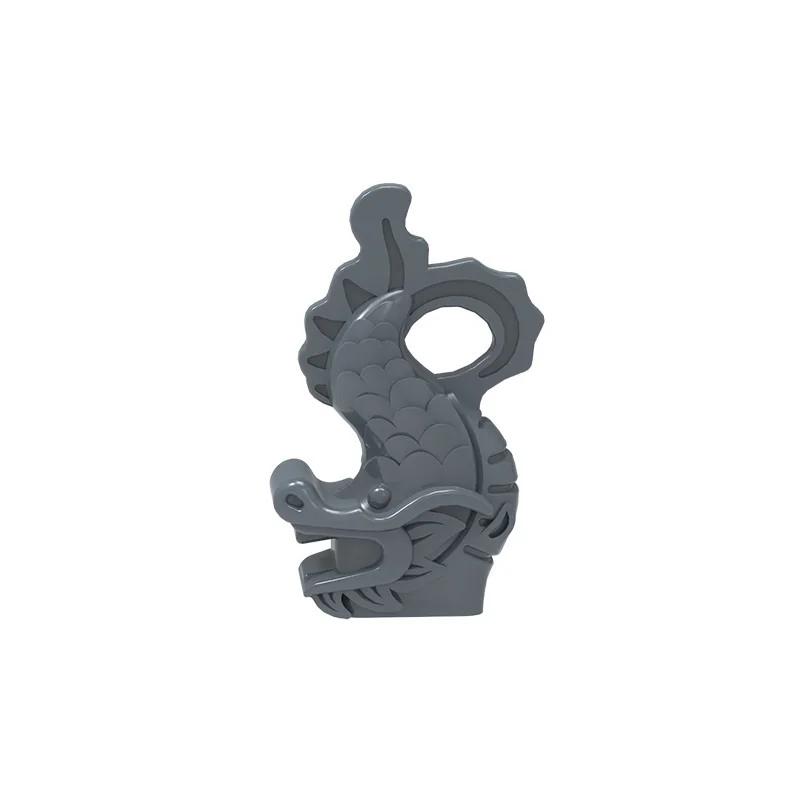 

MOC 10PCS Beast Dragon 25375 Fish Water Swallowing Building Block Ichthyosaur Chain Roof Decoration Particle Toy Children Gifts темно серый