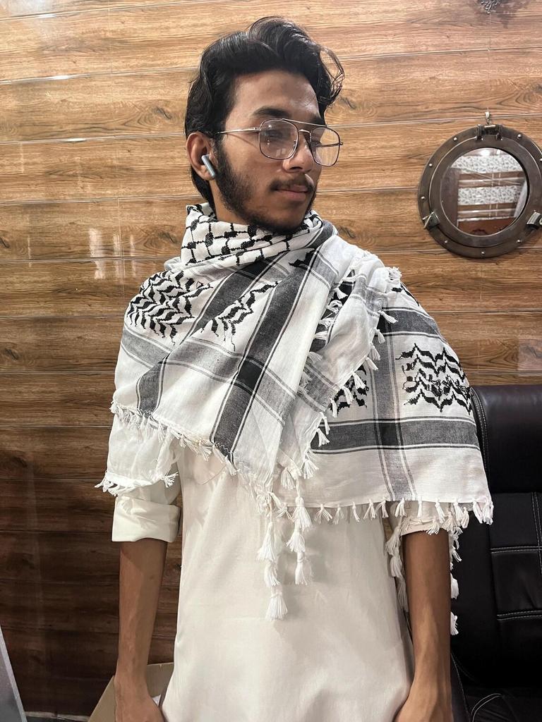 Palästinensertuch Keffiyeh - Traditionelles Shemagh mit Quasten Arabischer Stil Kufiya