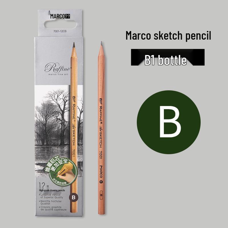 Карандаши для эскизов и угольные карандаши Marco - Карандаши HB из натурального дерева для учеников начальной школы conventional