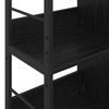 Bookshelf Black Oak Look 82 X 32 X 144.5 Cm