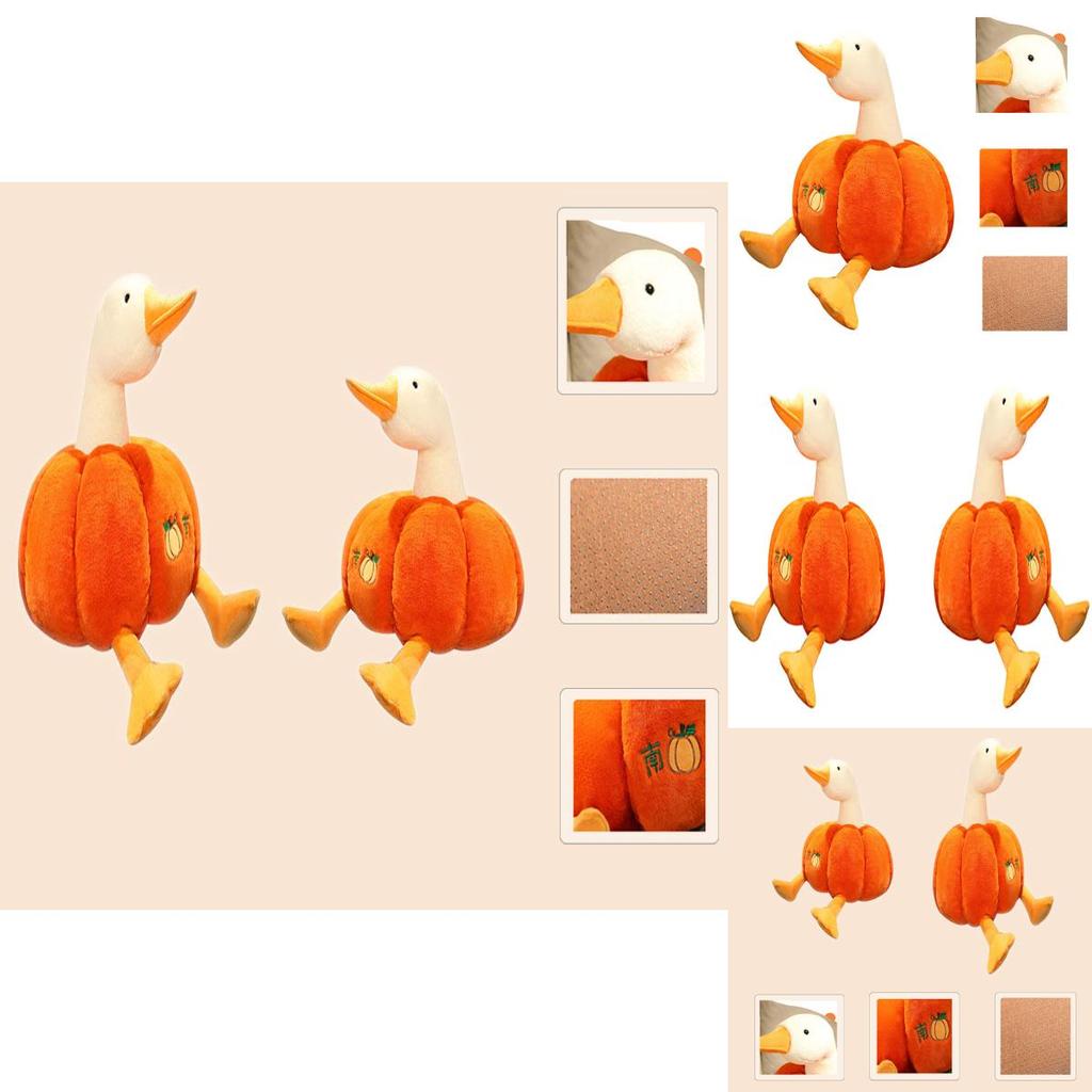 Pumpkin Duck Plush Toy Cute Gift For Kids And Animal Lovers