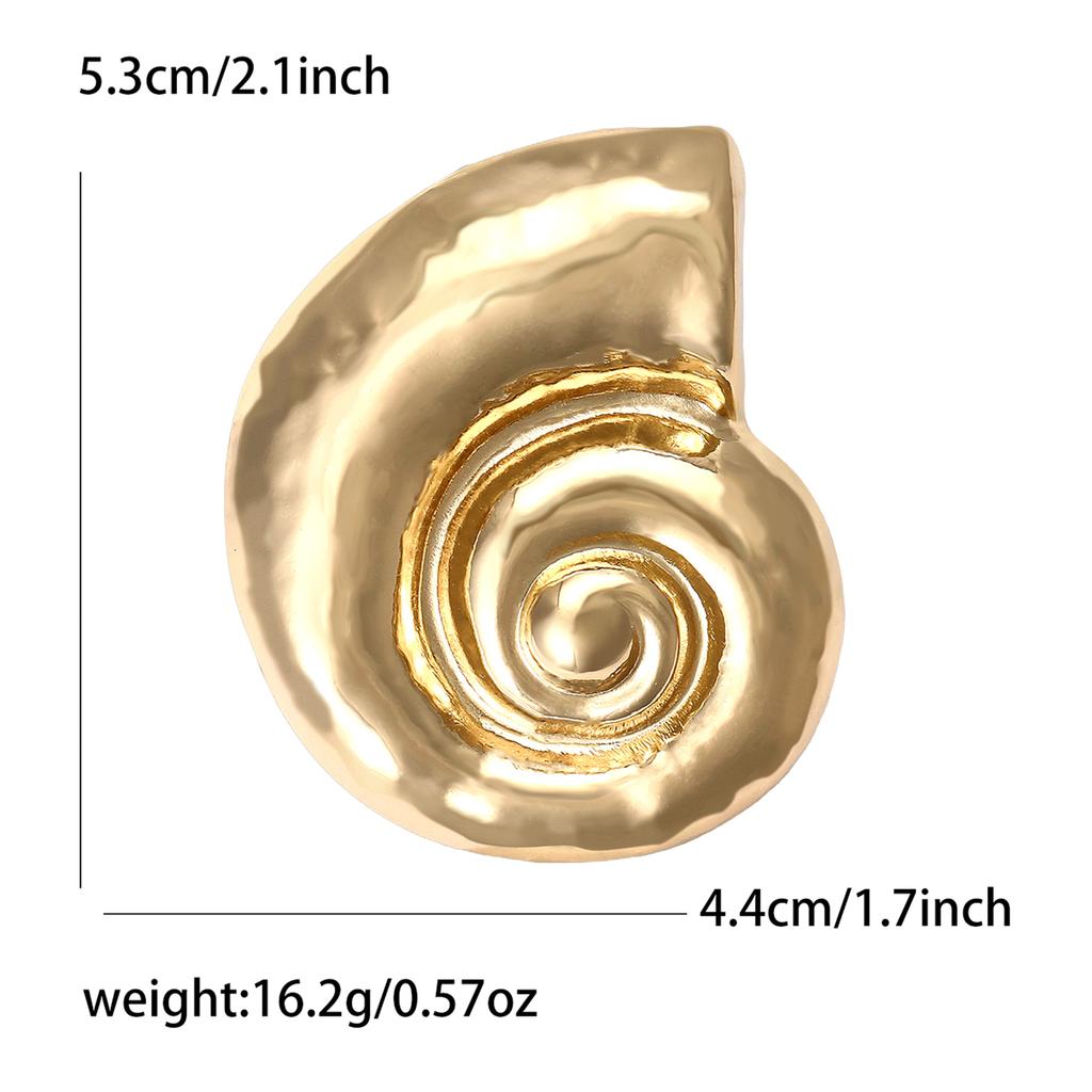 Fashion Glossy Snail Shell Brooches for Women Unisex Abstract Pins Event Party New Year Gifts Decoration Clothes Accessories