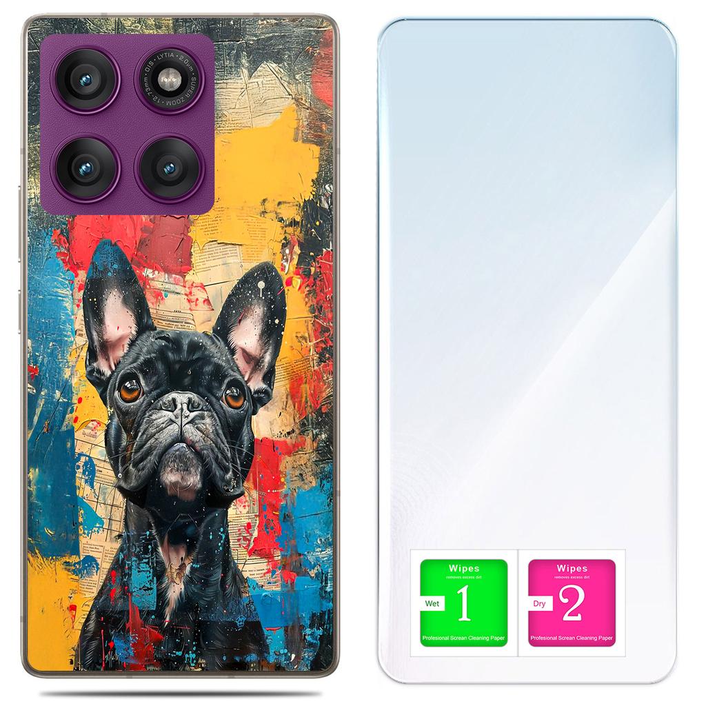 Etui Do Motorola Edge 60 Pro Obudowa Foto Case Plecki Piesek + Szkło 9H