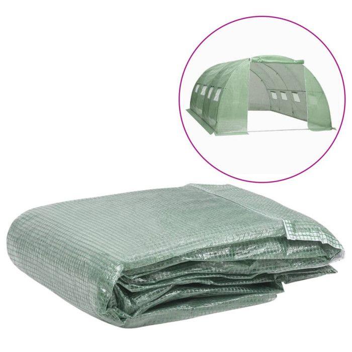 Couverture de remplacement de serre (16 mÂ²) 400x400x200 cm Vert