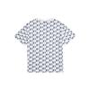 MLB New York Yankees All Over Logo Print Loose Fit T-Shirt Unisex Tops White 3ATSM1133-50WHS