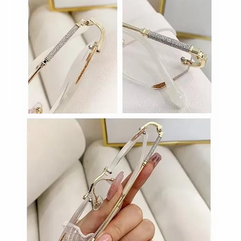 Rimless Ultra Light Portable Glasses Anti-Blue Light Eyeglasses Men Women Ultra Light Frame