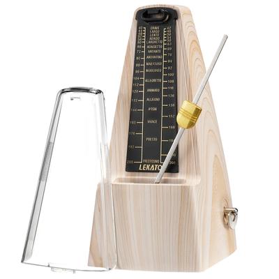 LEKATO Pendulum-Type Mechanical Metronome for Piano, Guitar, Drums, and Violin. Compact, High-Volume, Suitable for Beginners (Ashwood)