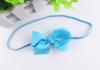 12 Colour Baby Girls Elastic Hair Band Accessories Grosgrain Ribbon Hair Bows and Headbands for Infants Newborns