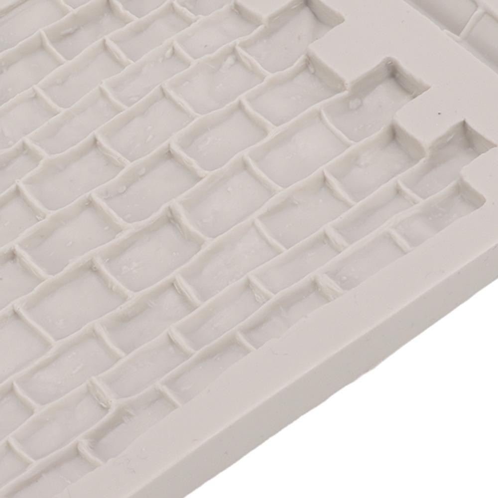 Reusable Fondant Texture Mats Silicone Soft Fondant Embossing Mats Convenient Demoulding Brick Wall Texture Fondant Mold
