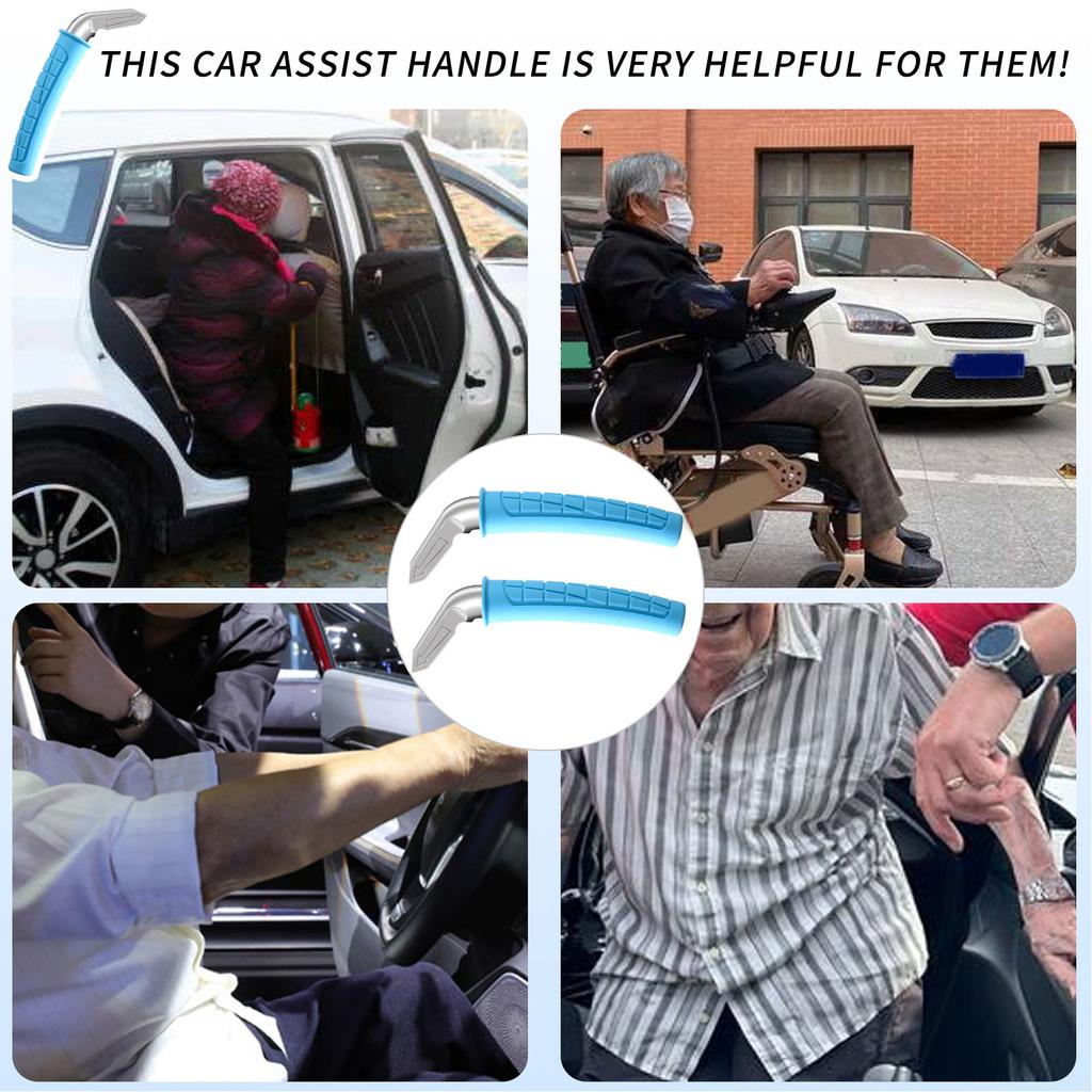 2 Pack Car Door Handle Supports Up To 450lbs Comfortable Grip Portable Assist Grab Handle for Elderly