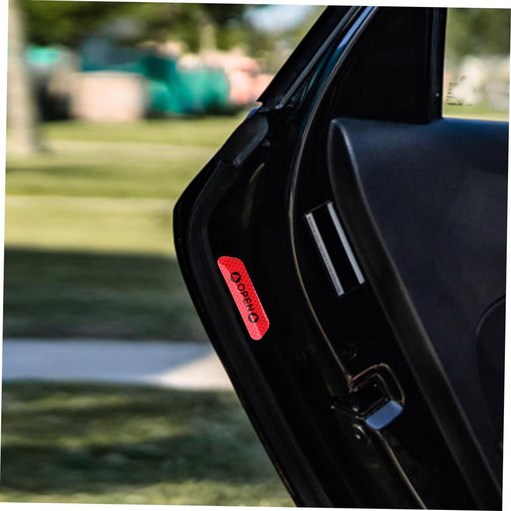 VINTORKY 8PCS Car Reflective Sticker Door Open Prompt Sticker Car Door Warning Sticker Auto