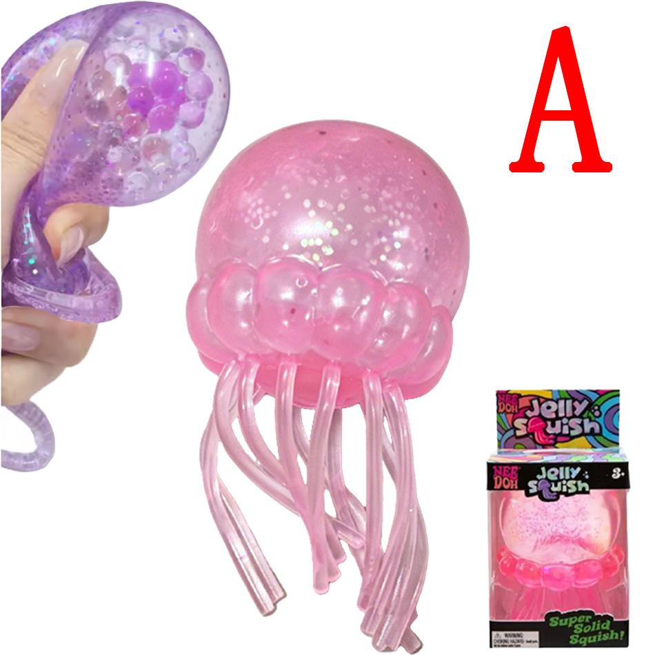 Glitzer Kraken Taba Squishy Zucker Stressball für Kinder Niedliche Tiere Knet-Fidget-Spielzeug Squishy Ozean Sensorisches Dekompressions-Geschenk