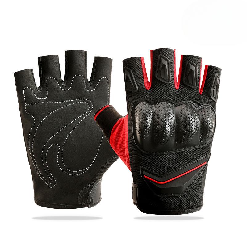 Breathable Tactical Half Finger Gloves Men's Motorcycle Riding Off Road Motorcycle Field Fighting Anti Slip Fitness Wear Resistant Hard Shell