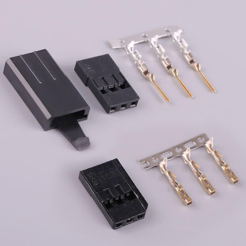HOPECENTAMASS Gold Plated FUTABA Servo Connector Set with Anti-Loose Buckle