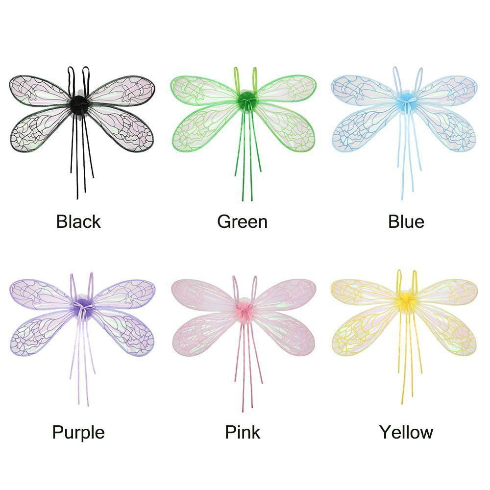 Costum de Halloween Aripi de Zână Sclipitoare Femei Fete Prințesă Aripă de Înger Aripi de Libelulă Elf pentru Cosplay, Petrecere, Dress Up