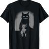 Creepy Funny Weird Kitten Ghost Cat Meme Spooky Halloween T-Shirt