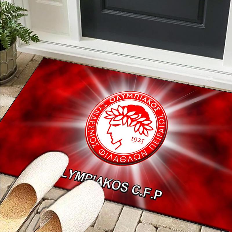 1PC rug Olympiacos Fc Team Crest Carpet, Chair Rug,Area Rug for Office Bedroom living rooms bedroom, Doormat decor Christmas fan gifts