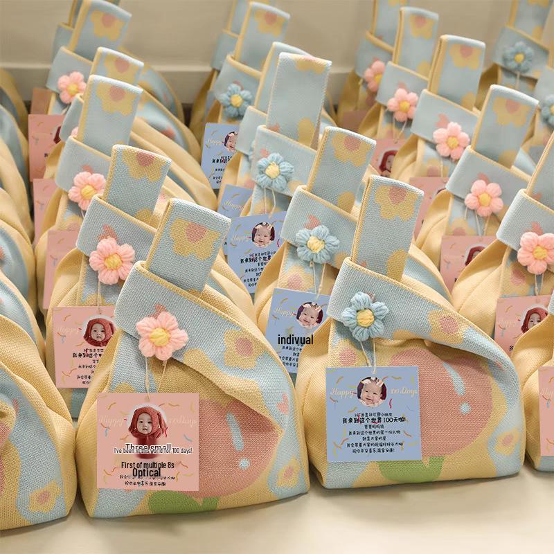 Adorable Baby Party Favor Knitted Gift Bag for Birthdays & Milestones