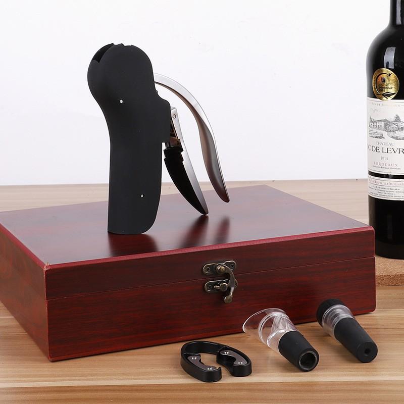 Premium Aluminum Wine Opener Set With Gift Box Portable Corkscrew Business Corporate Gifting