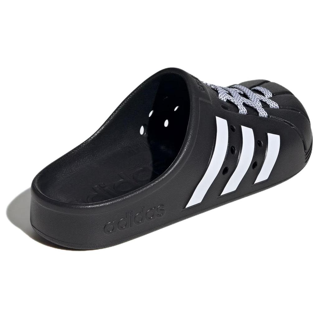 adidas Adilette Clog Black White Laces Unisex Sneakers Core-Black Footwear-White JH9848