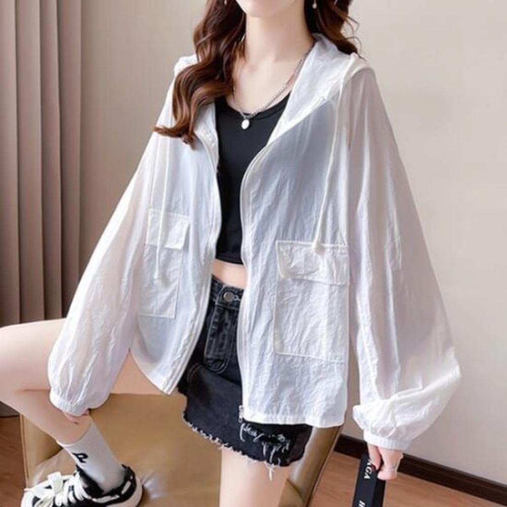 Navava Summer Light Wind Long Sleeve Hooded Jumper Nc371