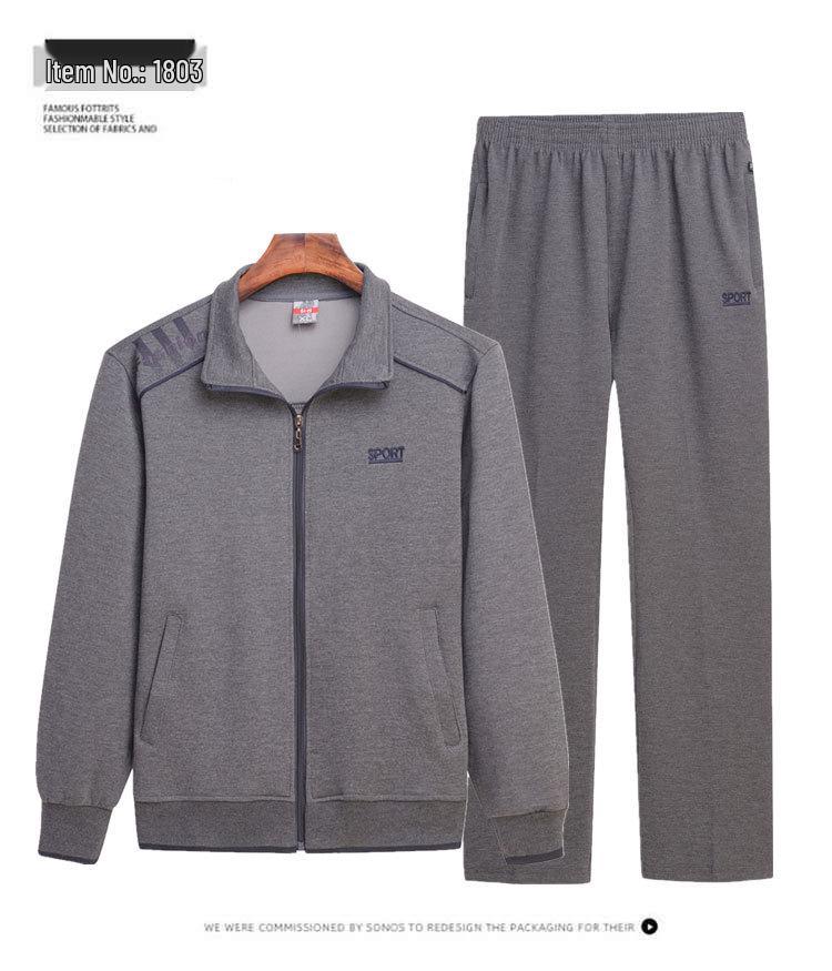Men's Spring and Autumn Sports Suit for Middle-aged and Elderly – Grandpa Casual Two-Piece Set