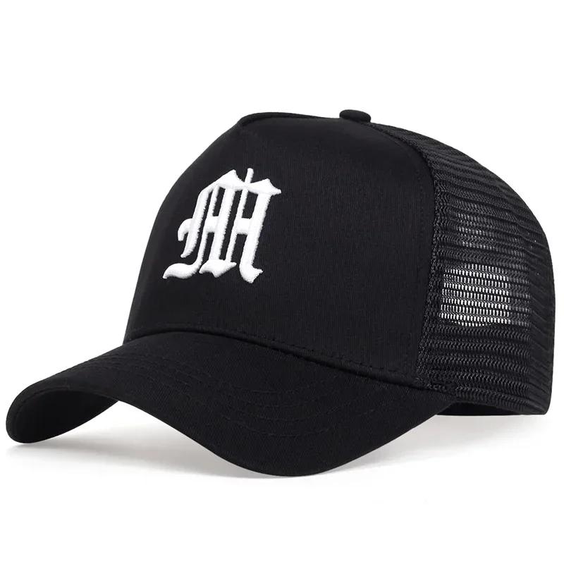 Unisex Personality M Letter Embroidery Baseball Net Caps Spring Summer Outdoor Adjustable Casual Hats Hip Hop Sunscreen Hat